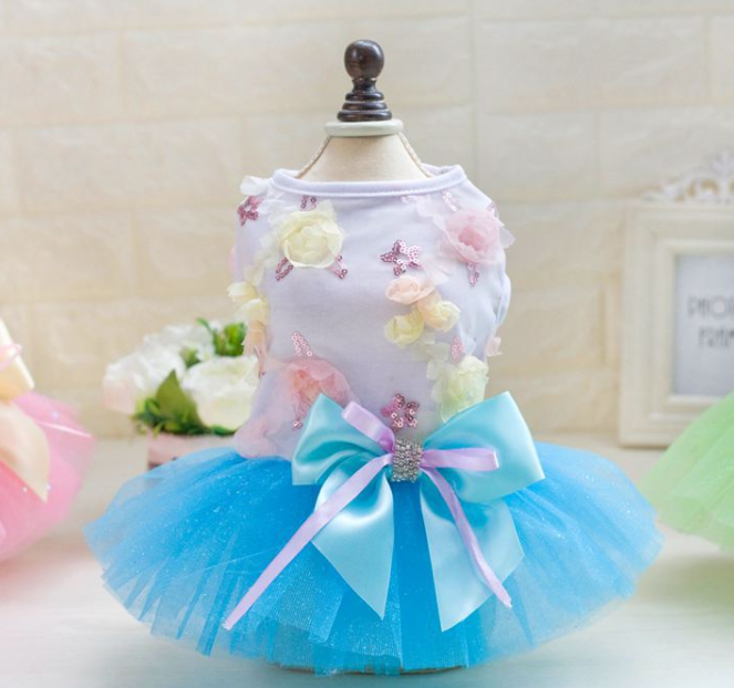 Candy Color Dog Dress, Princess Tulle Summer Outfit