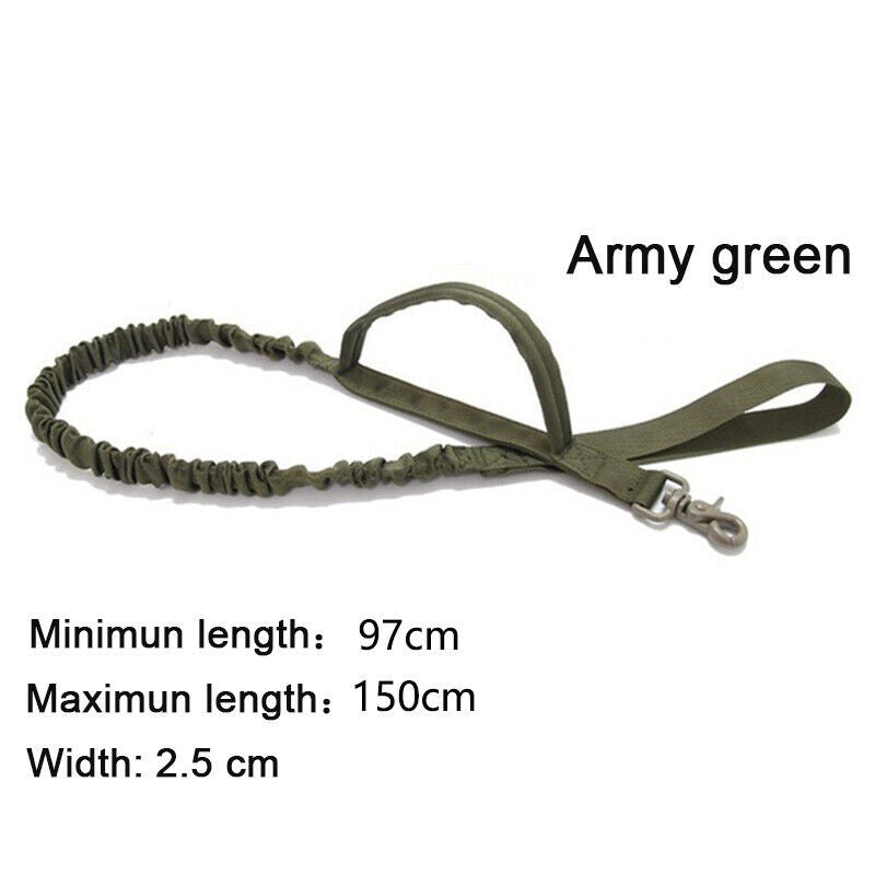 Tactical Outdoor Dog Leash for Large Dogs with Collar