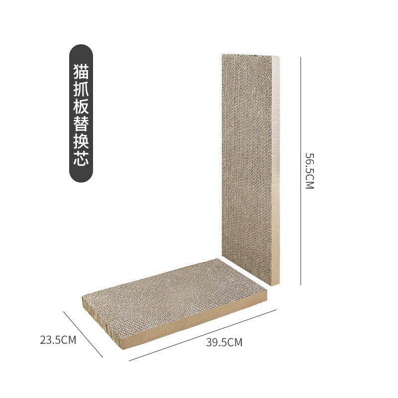 Durable L-Shaped Cat Scratching Board for Play