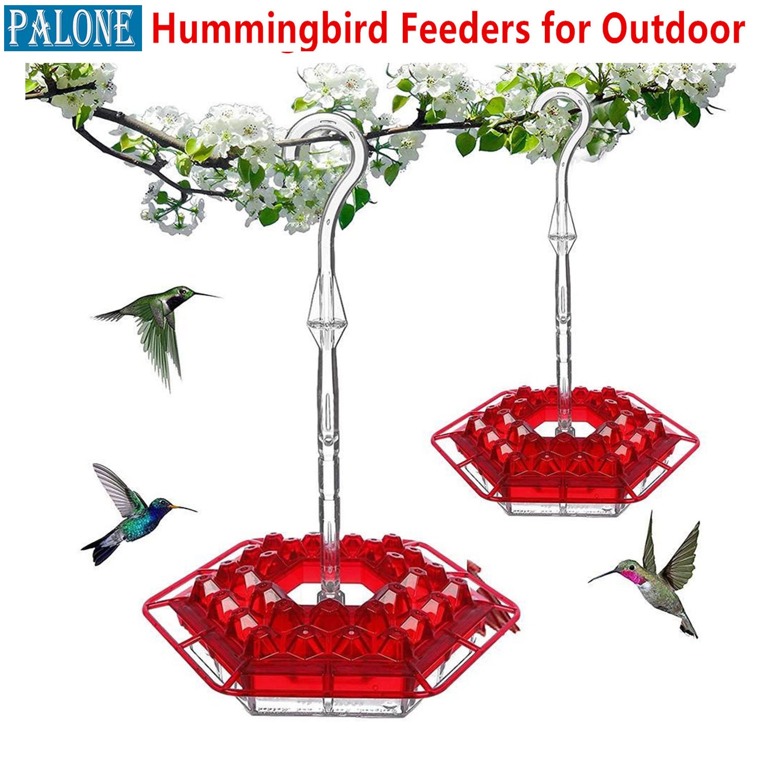 PALONE Hummingbird Feeder with Perch and Ant Moat