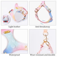 Adjustable Waterproof Leather Pet Harness