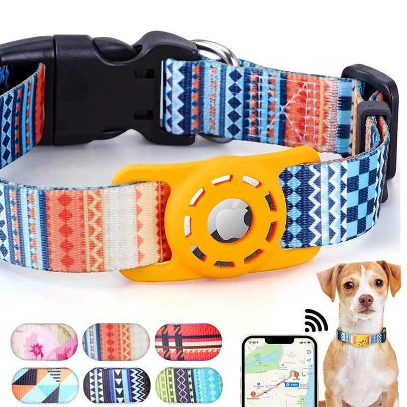 Airtag Pet Collar with Digital Print for Apple Airtag