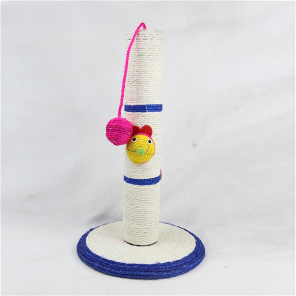 Cat Scratching Post with Round Base and Toy Ball