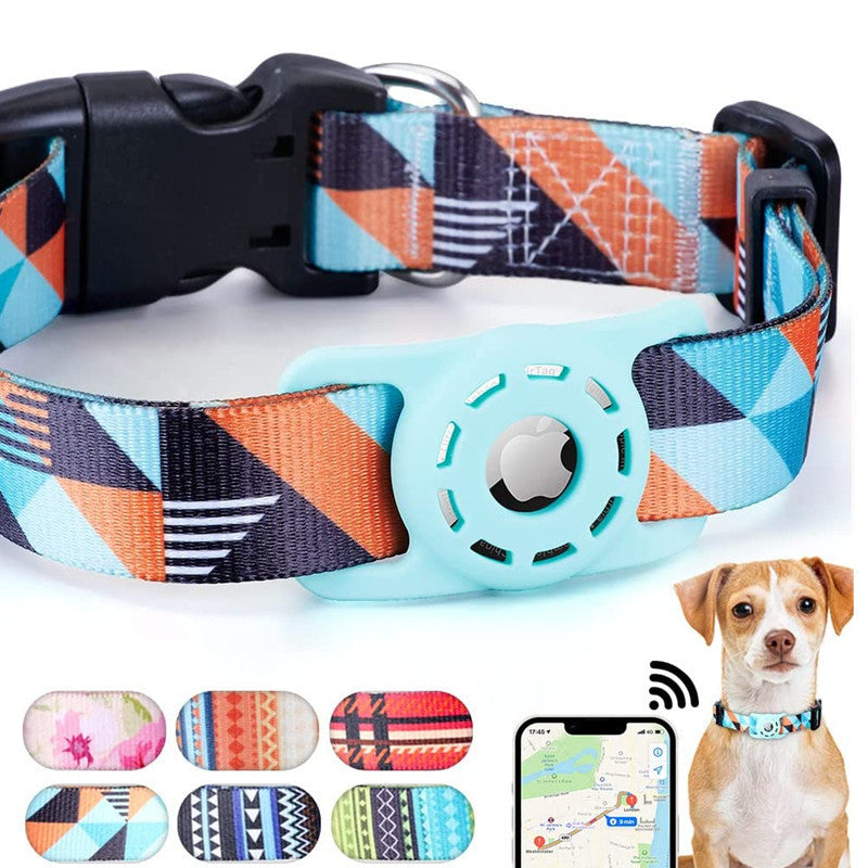 Airtag Pet Collar with Digital Print for Apple Airtag