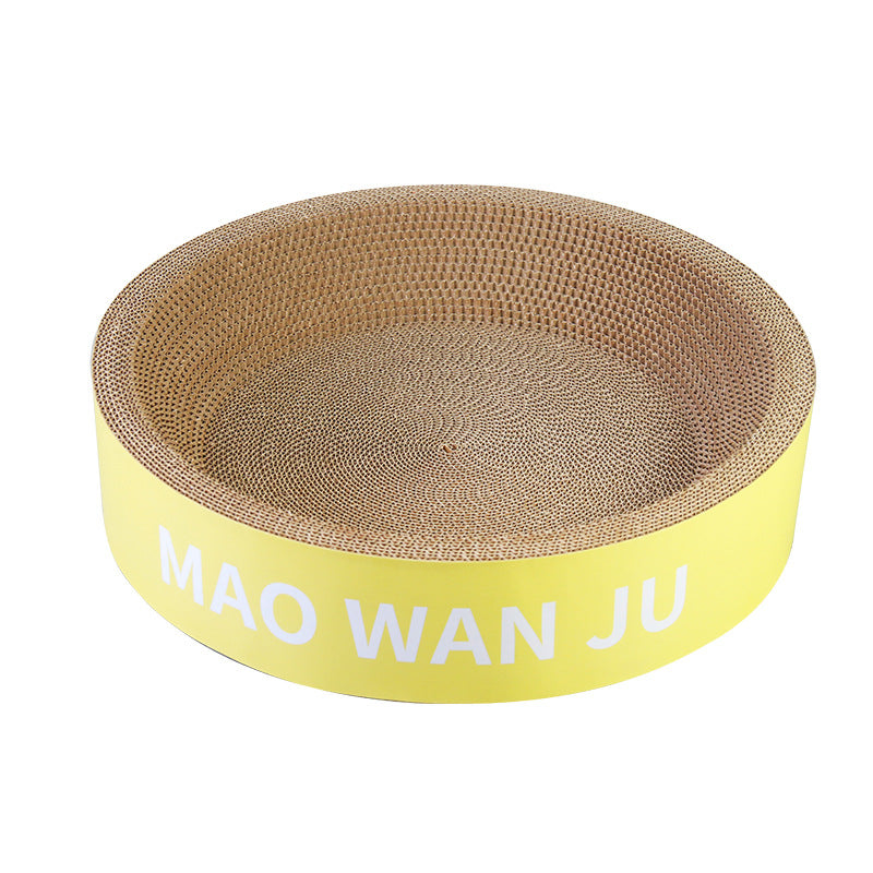 Large Round Cat Scratching Bowl and Bed Combo