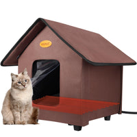 Elevated Weatherproof Insulated Heated Outdoor Cat House