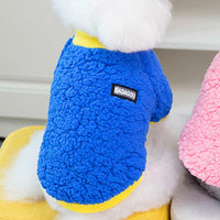 Candy-Colored Plush Padded Warm Pet Clothing