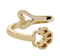 Cat Paw Open Ring - Cute Cat Design Ring