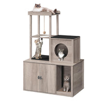 Cat Tower with Hidden Cat Litter Box