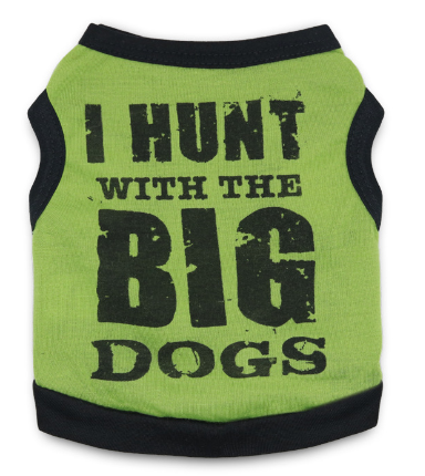 Cotton Black Printed Big Dog Vest for Pets