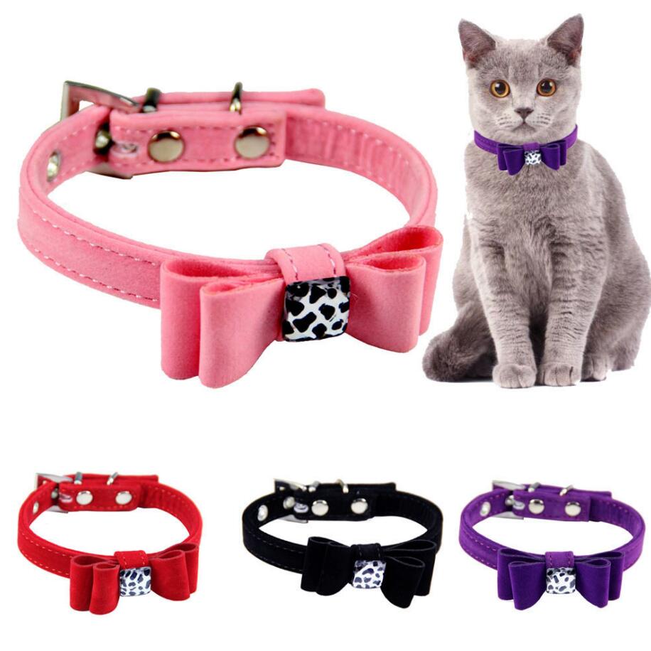 Flocking Cloth Bow Style Dog Collar