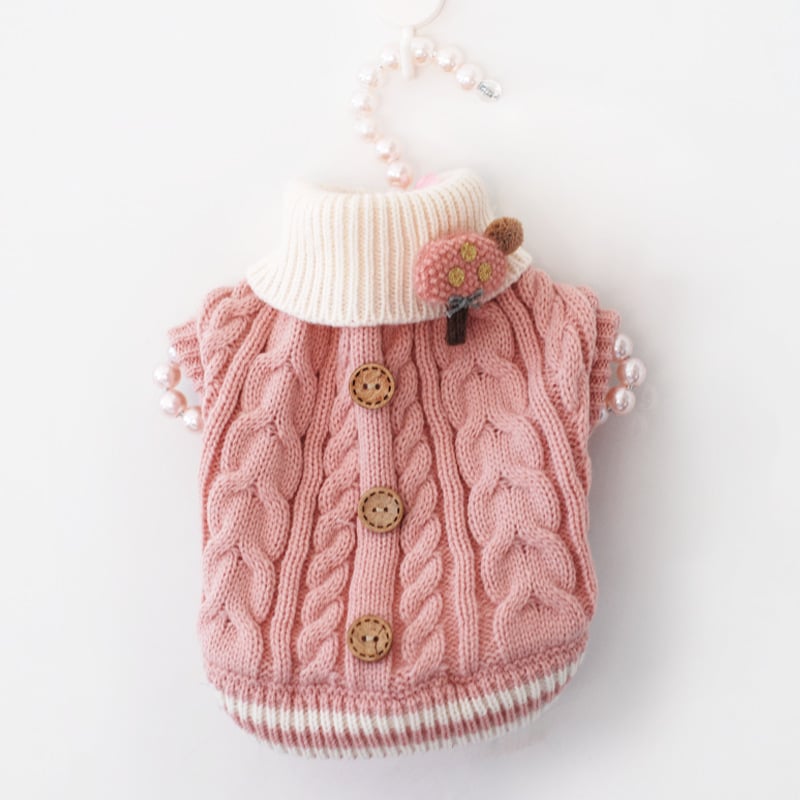 Classic Knitted Pet Sweater for Small Dogs and Cats