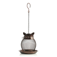 Modern Metal Cat Bird Feeder Home Decor Gift