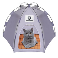 Cat Tent and Beds for Indoor 23.6" × 23.6" × 16.8"(Gray)