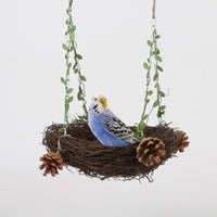 Parrot Nesting Boxes with Grass Weaving and Pine Wood
