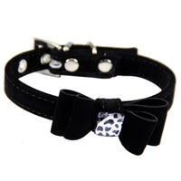 Flocking Cloth Bow Style Dog Collar