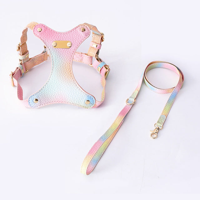 Adjustable Waterproof Leather Pet Harness
