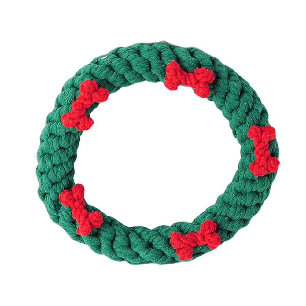 Cotton Thread Dog Toy - Christmas Tree Gift Doll