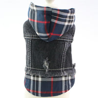 Plaid Denim Vest for Bichon Teddy Bulldog Dogs