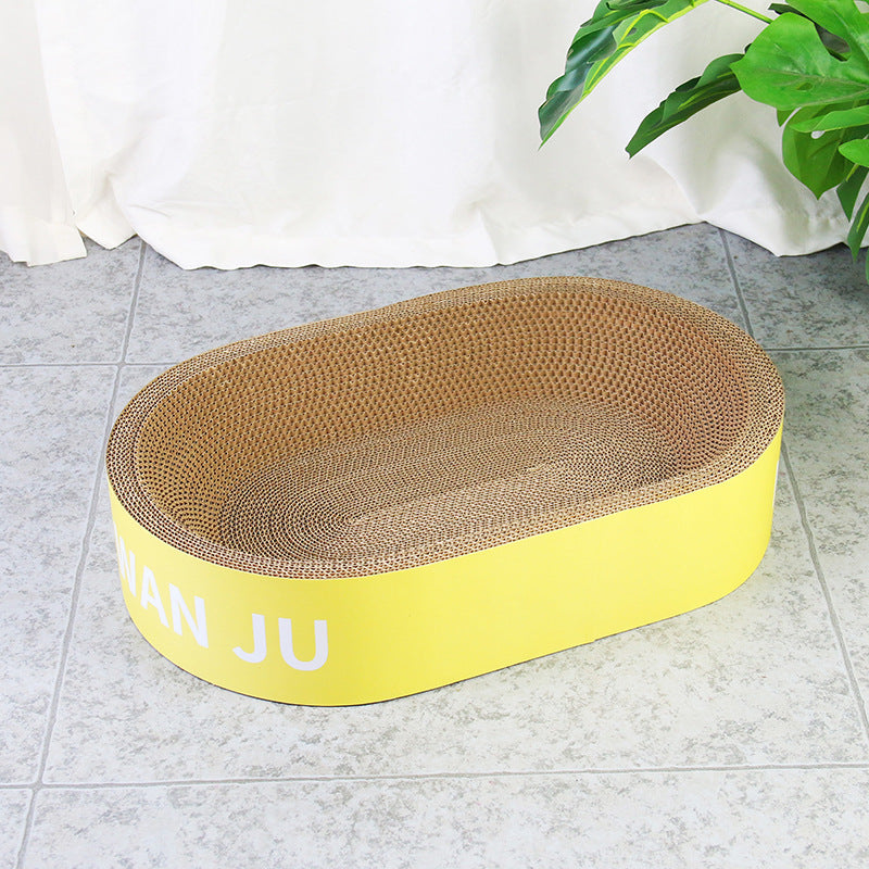 Large Round Cat Scratching Bowl and Bed Combo