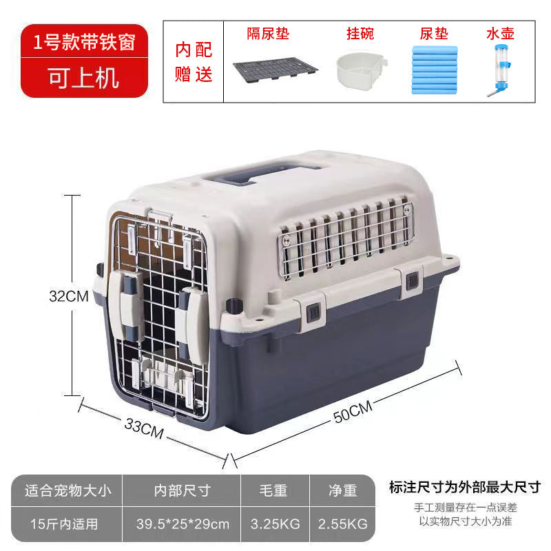 Portable Pet Airline Carrier for Dogs and Cats