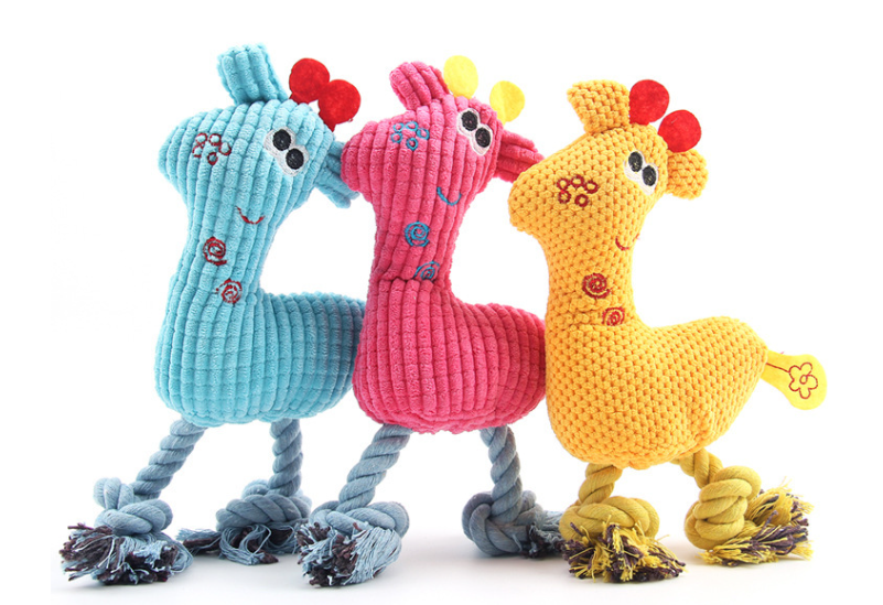Cute Plush Giraffe Rope Toy