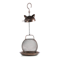 Modern Metal Cat Bird Feeder Home Decor Gift