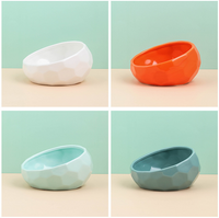Diamond Cat Bowl with Slanted Design and Elevated Base