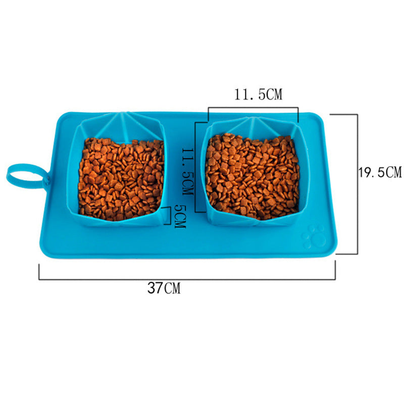 Foldable Pet Bowl with Carrying Bag for Dogs and Cats